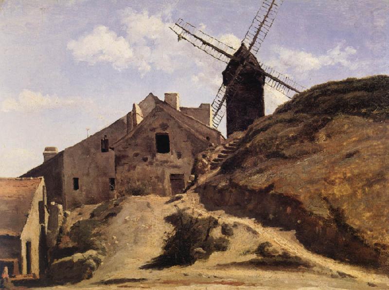 The Moulin of the Calette in Montmartre, Corot Camille